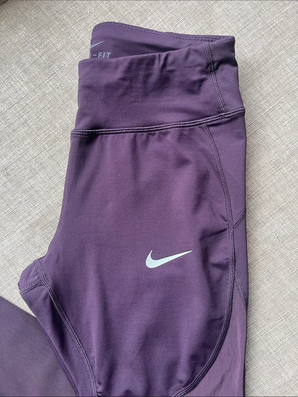 Nike Running Dri-Fit Sheer Full Length Leggings Athletic Purple S
